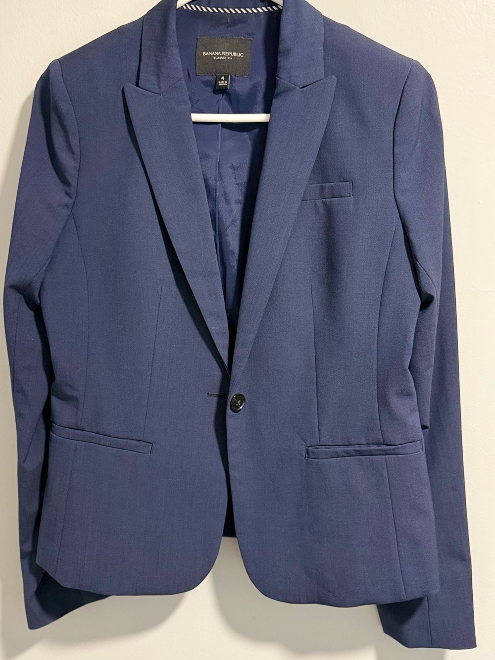 Banana Republic Women's Navy Single-Button Blazer